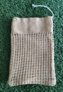 Small Jute Drawstring Bag