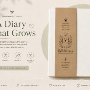 Seed Paper & Wheat Straw Diary - Grow Your Thoughts