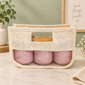White Jute Window Storage & Gift Bag