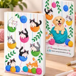 Paws & Purls | A6 Cute Cats & Dogs Pocket Diary