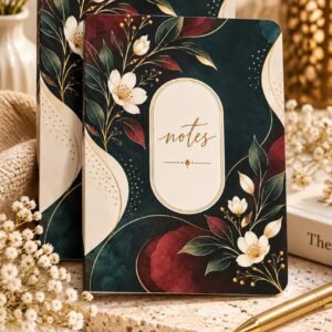 Midnight Bloom – Premium Floral A6 Diary